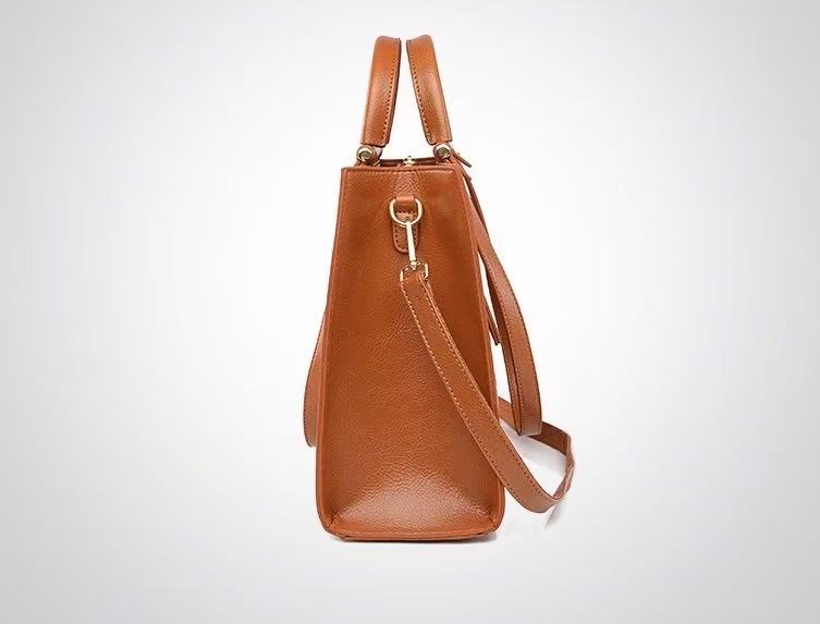 Zavilux Chic Brown Patterned Square Handbag