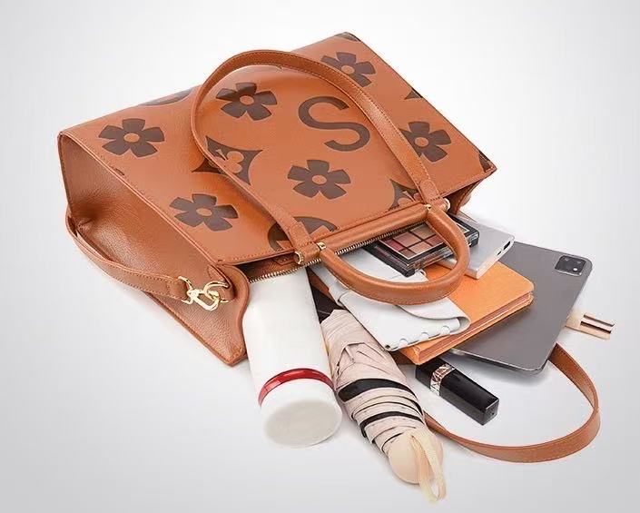 Zavilux Chic Brown Patterned Square Handbag